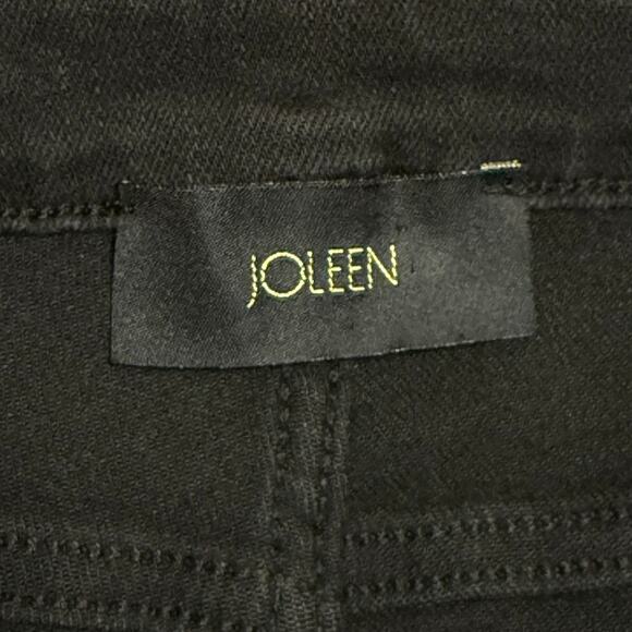 Joleen High Rise  lack Jeans Made in Italy Size L Stretchy Button /Zip Closure - Picture 8 of 9